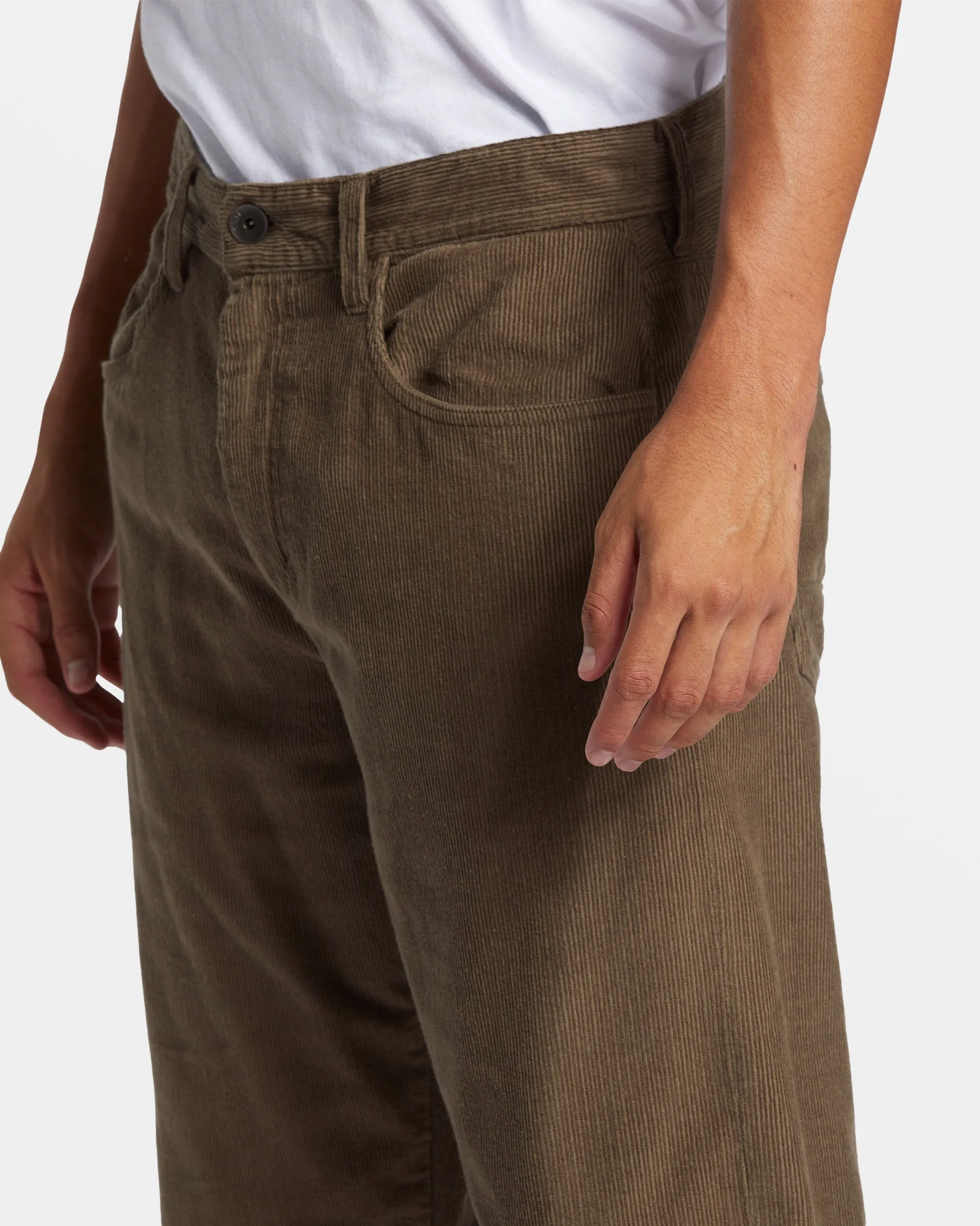 Landers Corduroy Straight Fit Pants - Canteen