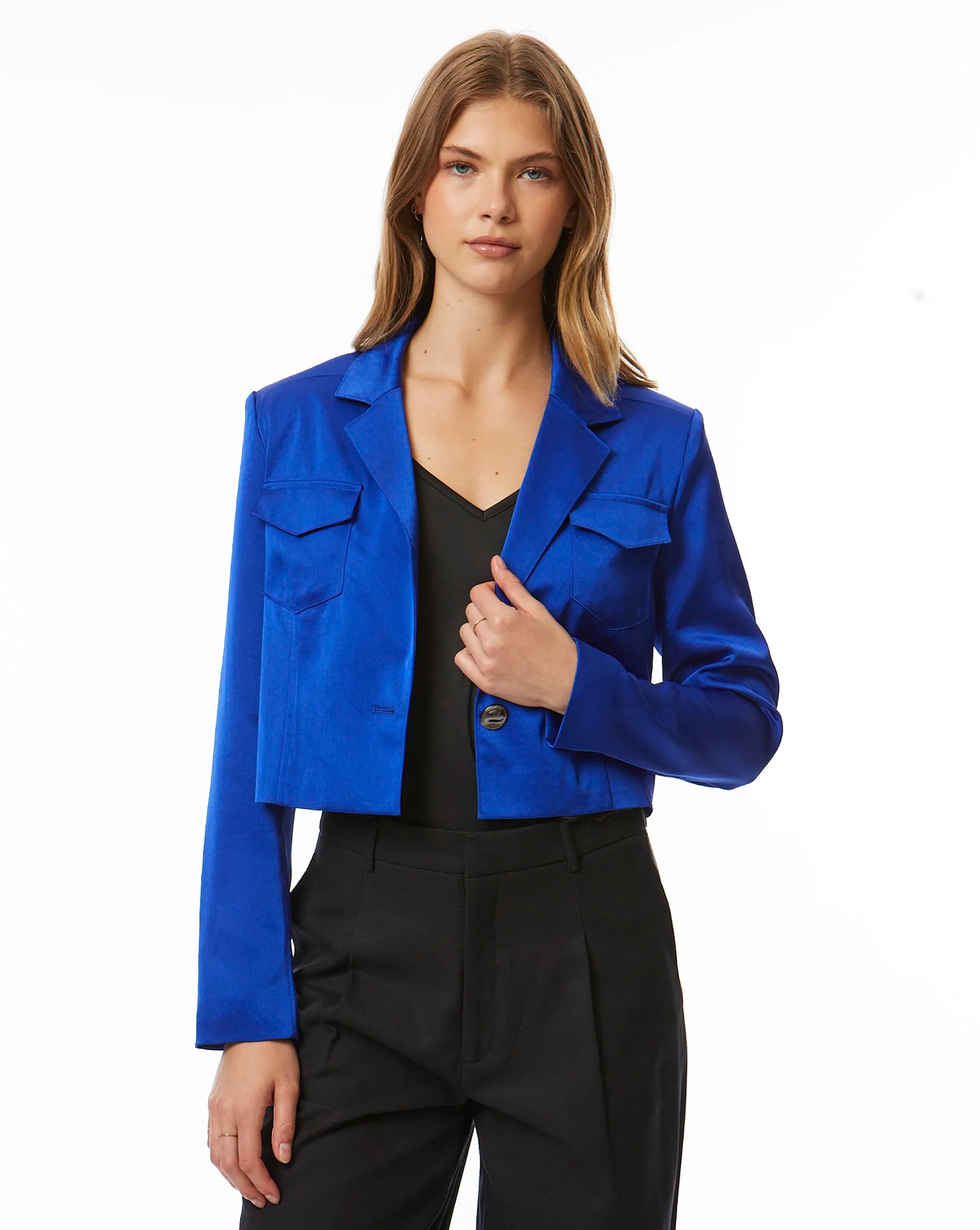 Lapis Cropped Jacket