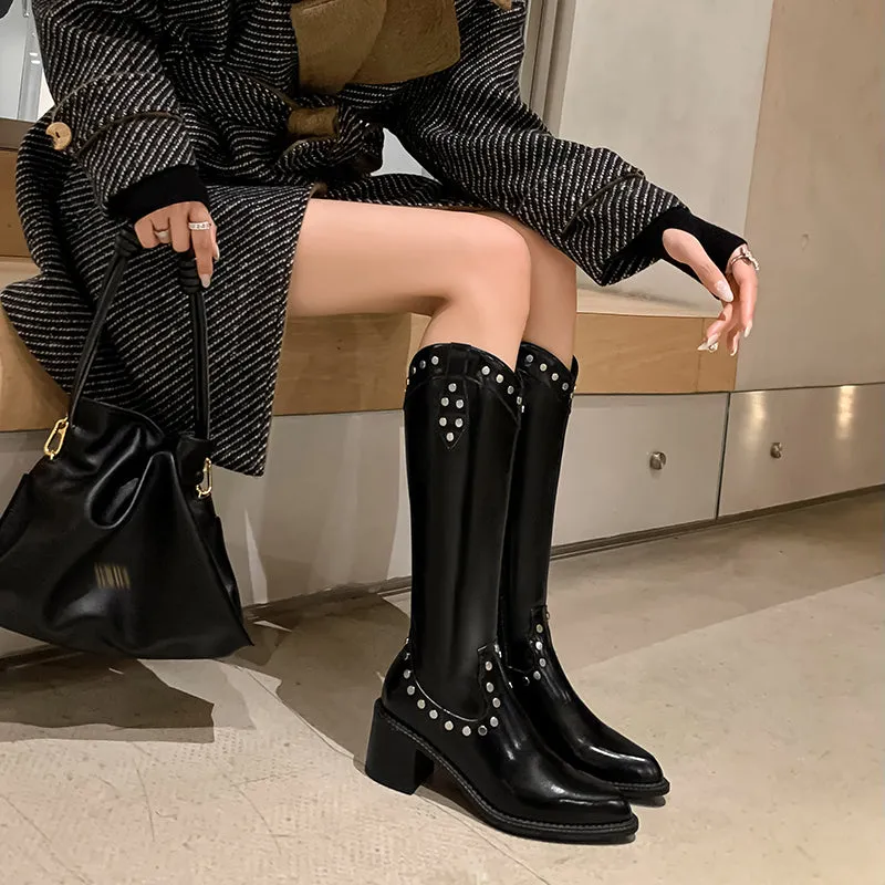 LavishLeather Glamorous High-Cylinder Boots