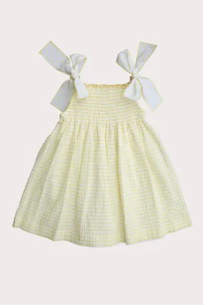 Lemon & White Seersucker Dress (2Y - 7Y)