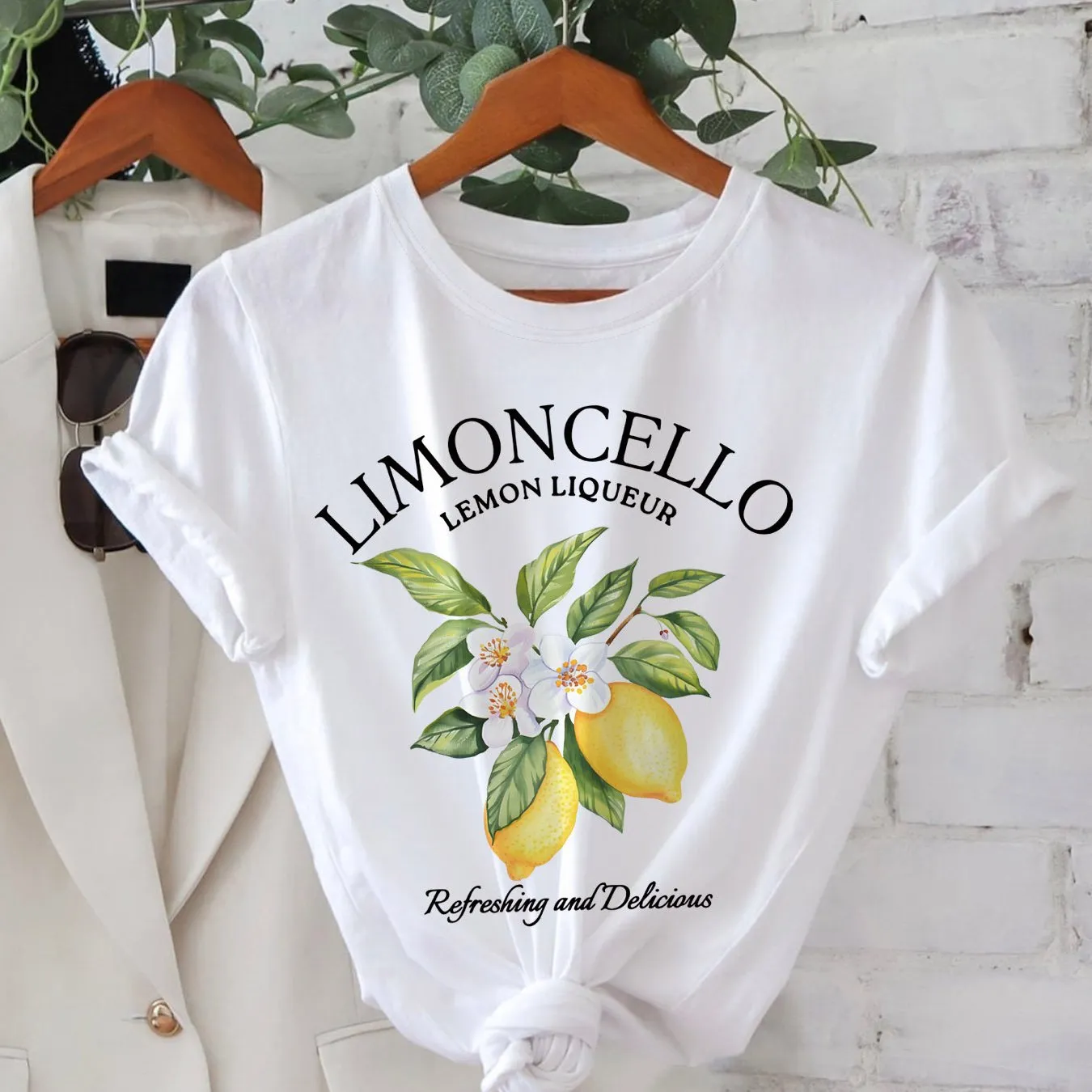 Lemon Print T-Shirt – Trendy, Eco-Friendly Comfort 🍋