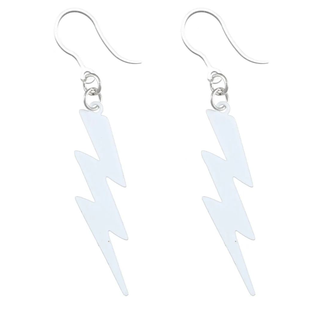 Lightning Bolt Dangles Hypoallergenic Earrings for Sensitive Ears Made with Plastic Posts