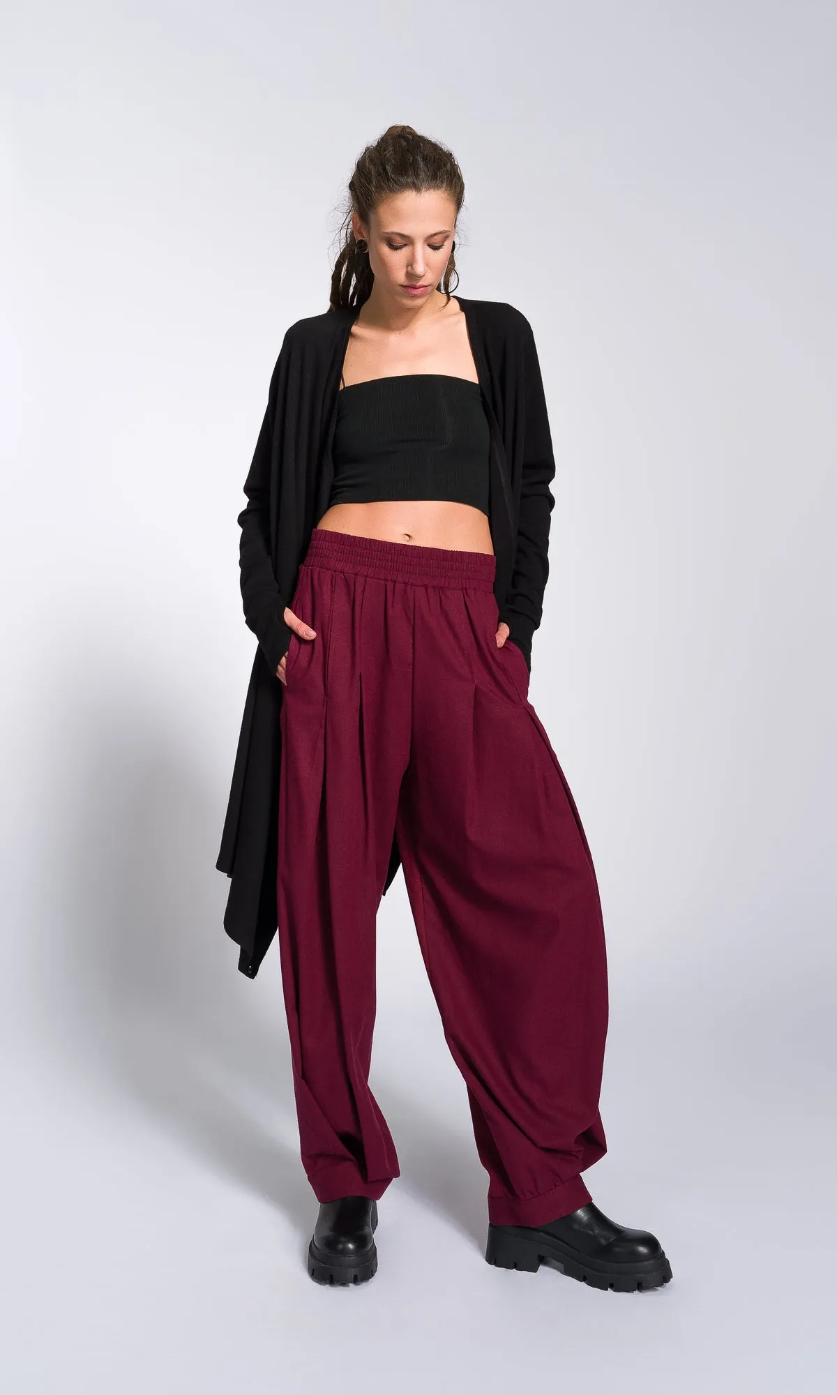 Linen Tuck Pants