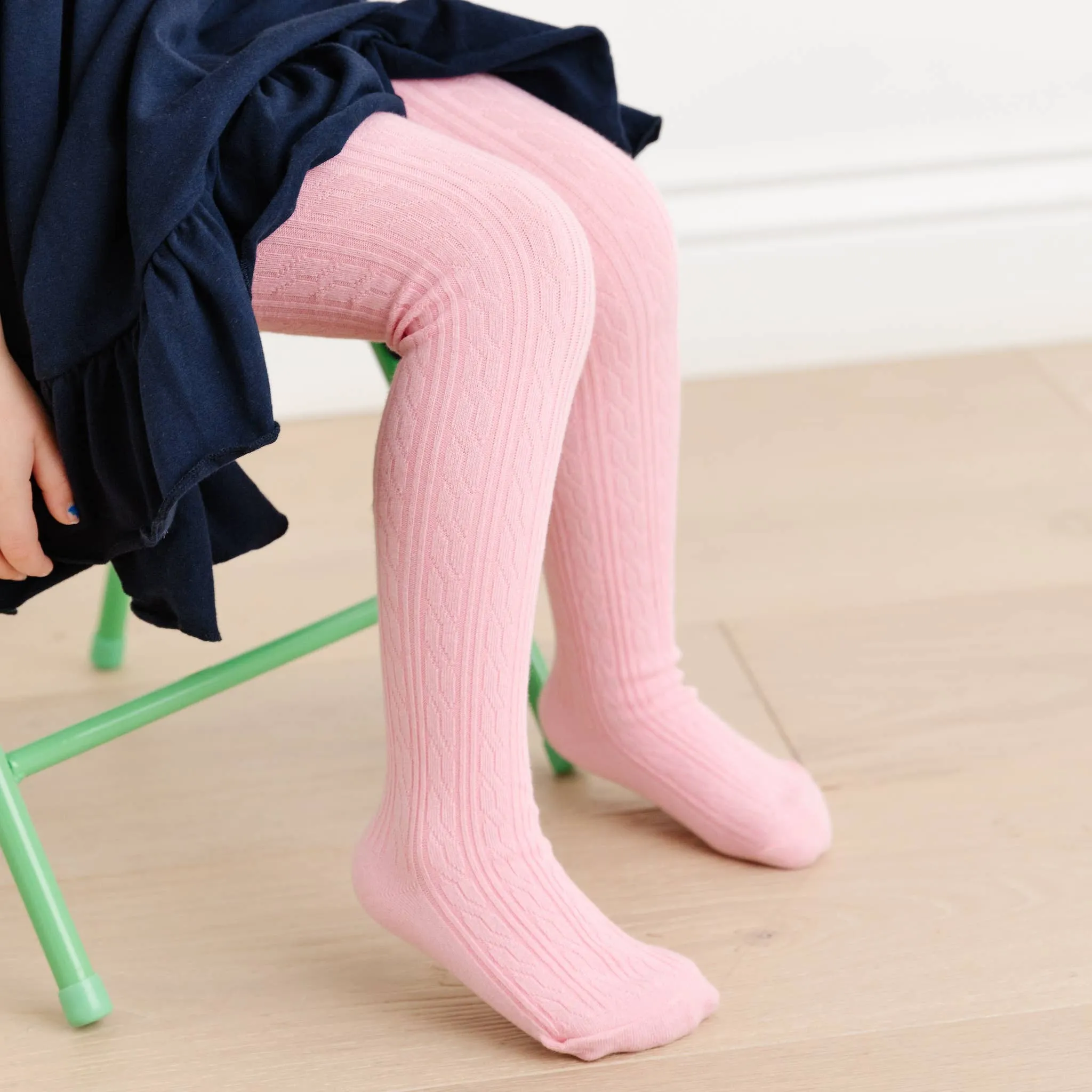 Little Stocking Co - Blossom Cable Knit Tights