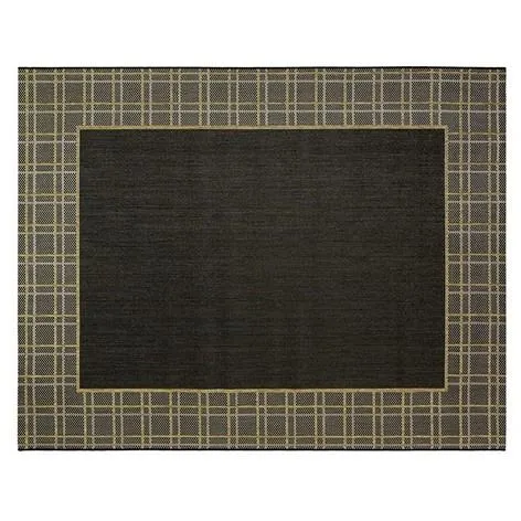 Logan Chestnut Border Indoor/Outdoor Rug