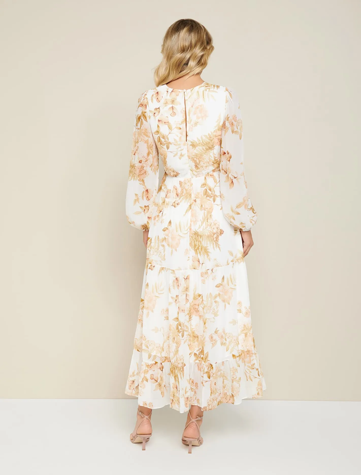 Lola Long Sleeve Printed Maxi Dress