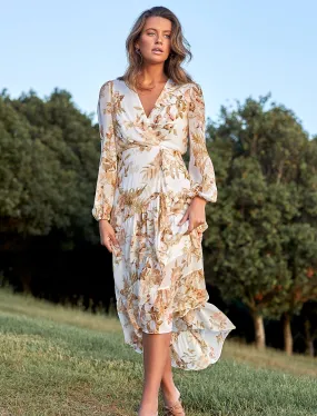 Lola Long Sleeve Printed Maxi Dress