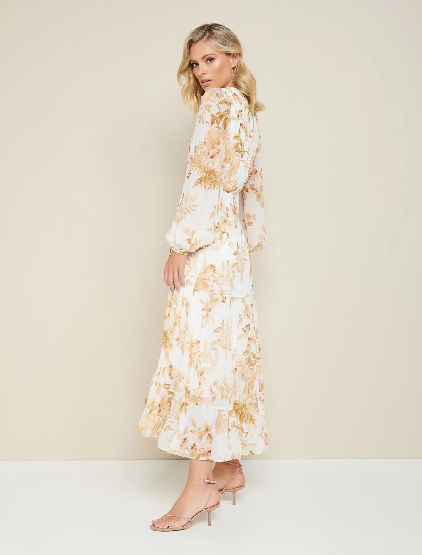 Lola Long Sleeve Printed Maxi Dress