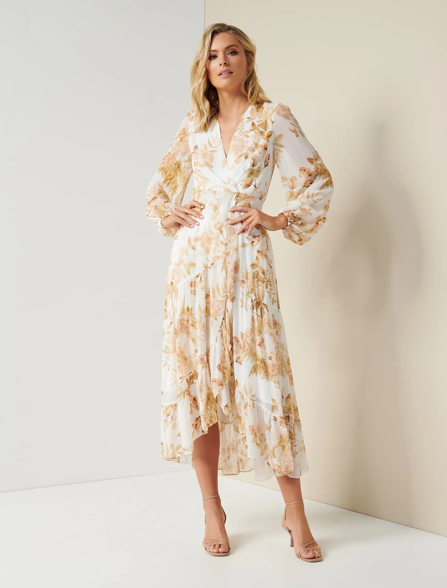 Lola Long Sleeve Printed Maxi Dress