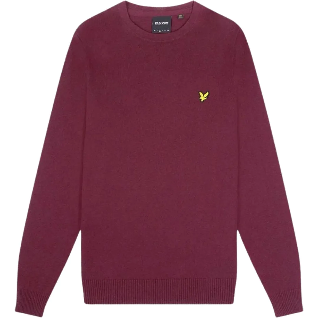 Lyle & Scott Brand Logo Burgundy Jumper