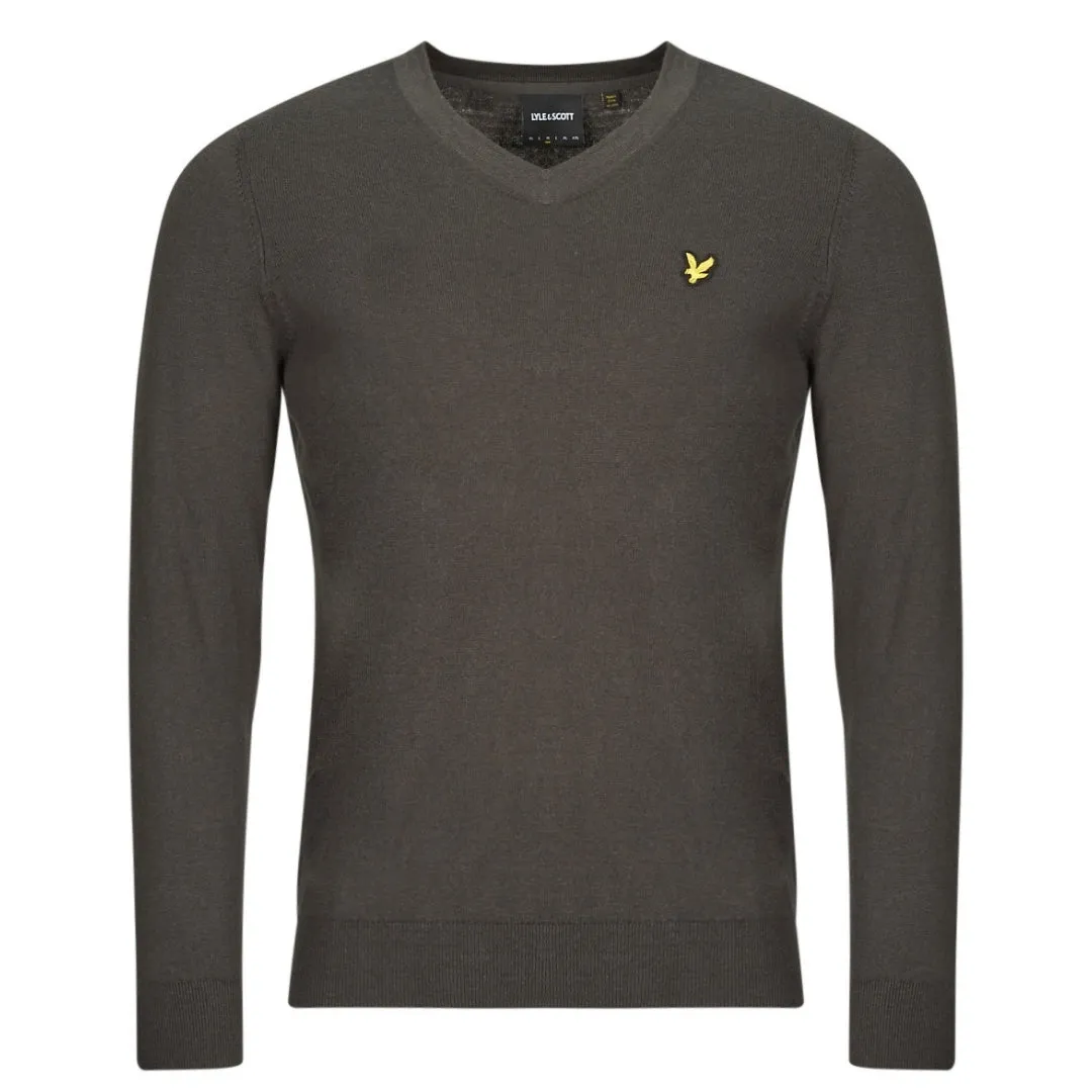 Lyle & Scott V-Neck Gunmetal Grey Pull Over Jumper