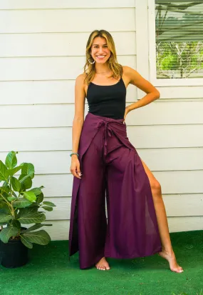 Mangosteen Palazzo Wrap Pants