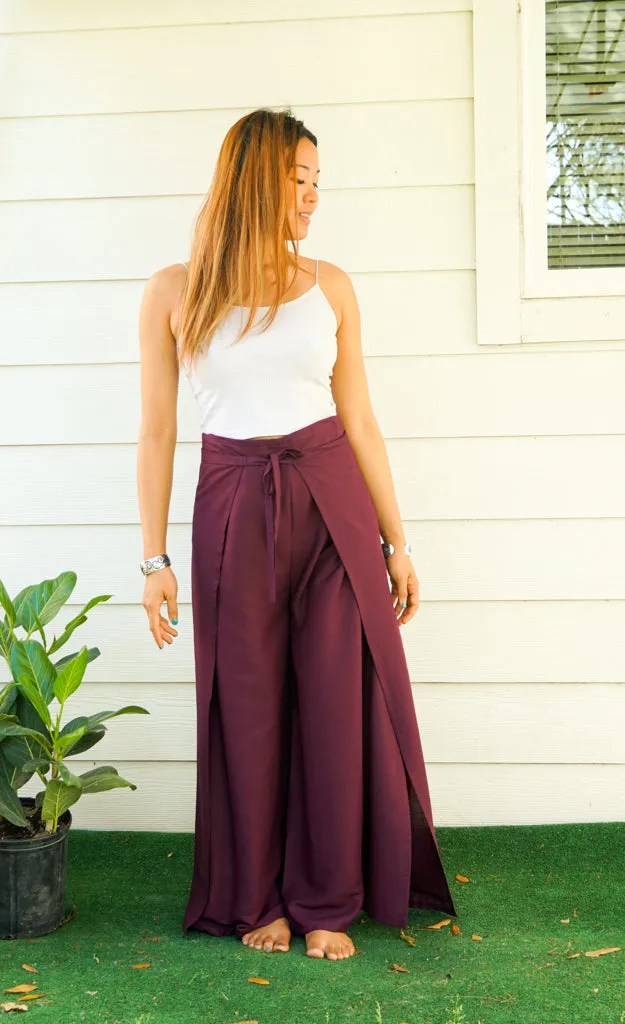 Mangosteen Palazzo Wrap Pants