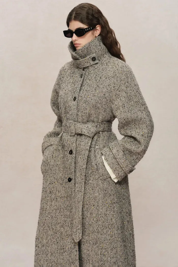 Margot Long Coat in Wool-Alpaca Blend