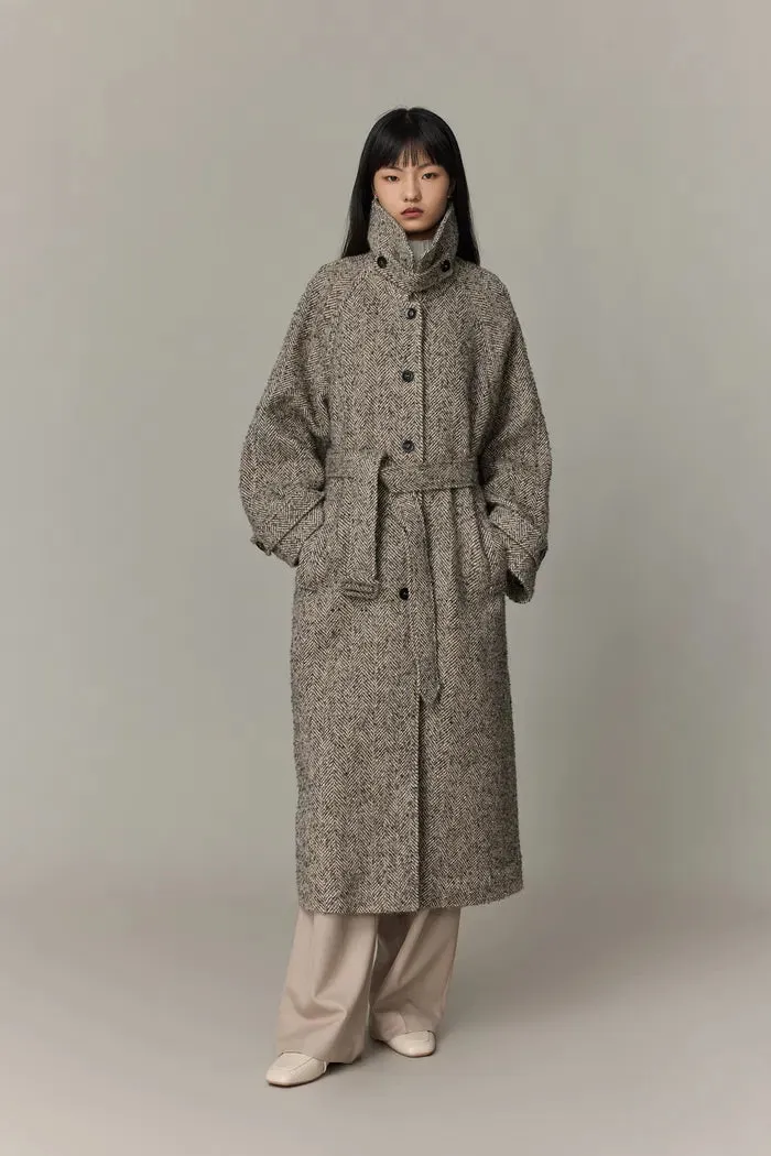 Margot Long Coat in Wool-Alpaca Blend