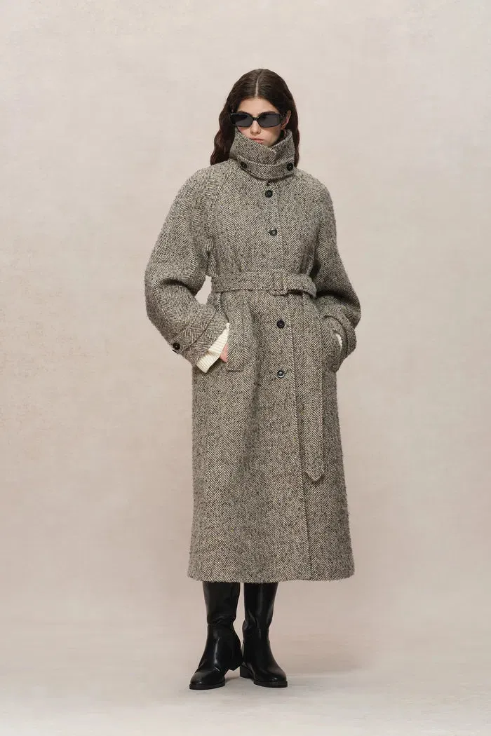 Margot Long Coat in Wool-Alpaca Blend