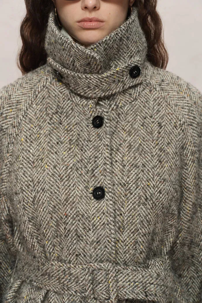 Margot Long Coat in Wool-Alpaca Blend