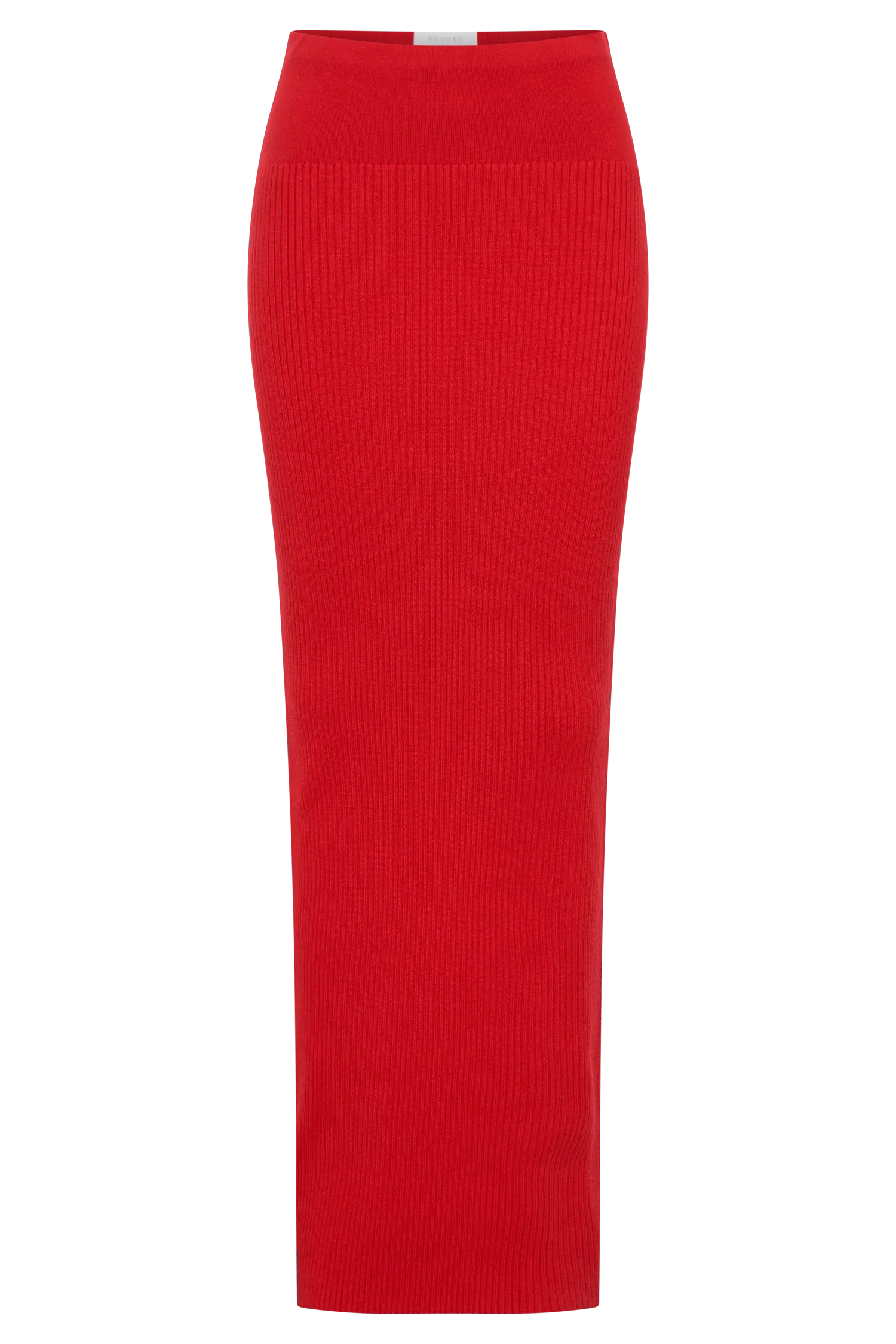 Mathilde Ribbed Knit Maxi Skirt - Ruby