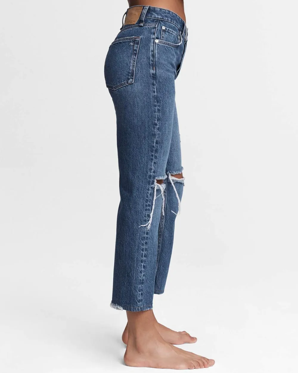 Maya High Rise Cropped Flare Jean in Emory