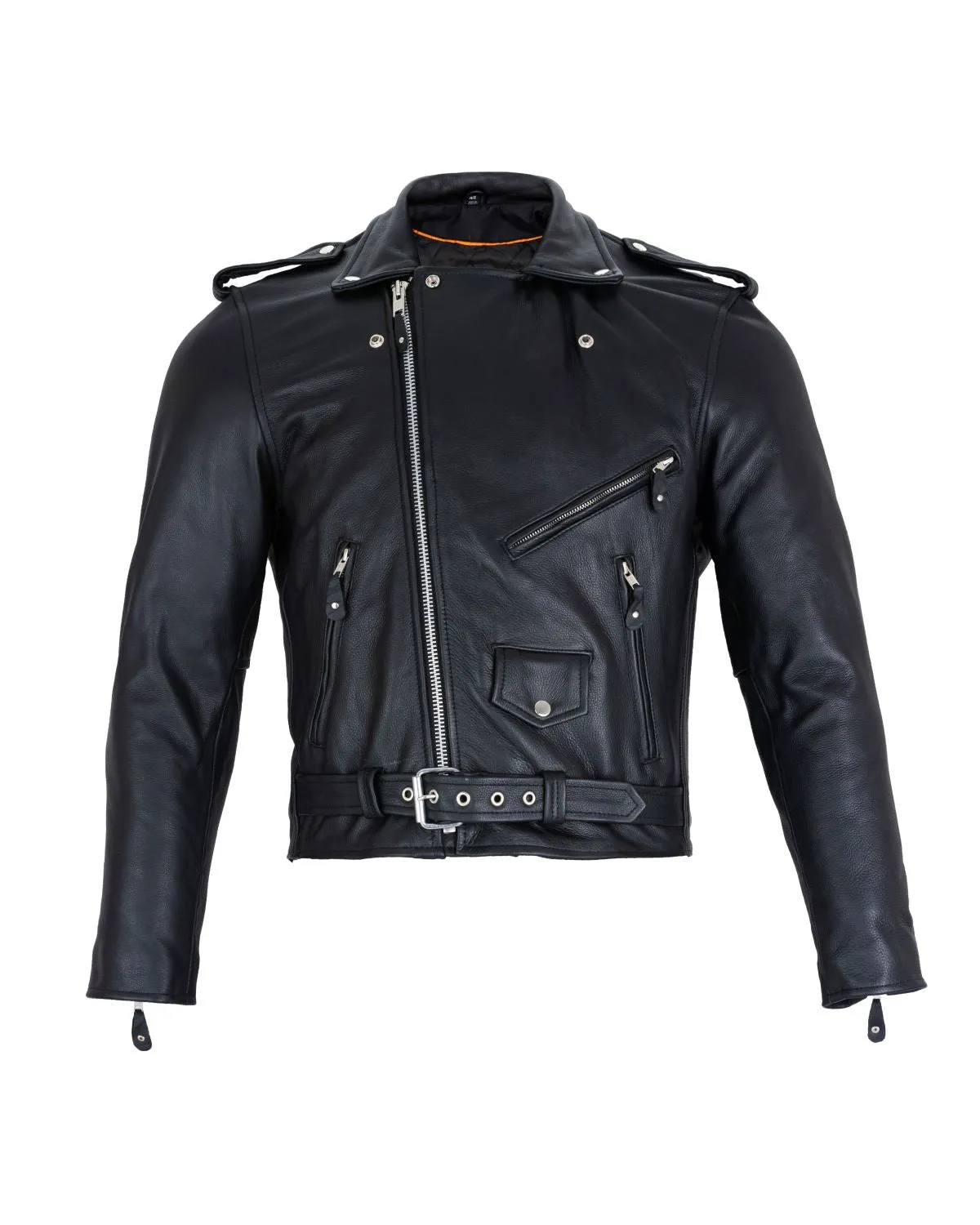 Men's Classic Motorcycle Jacket with Quilted Lining