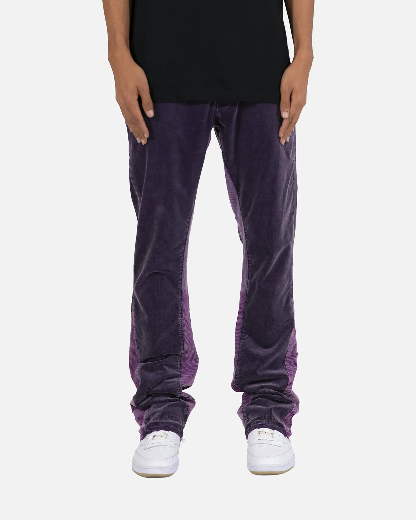 MNML B428 Corduroy Flare Denim Pants Purple