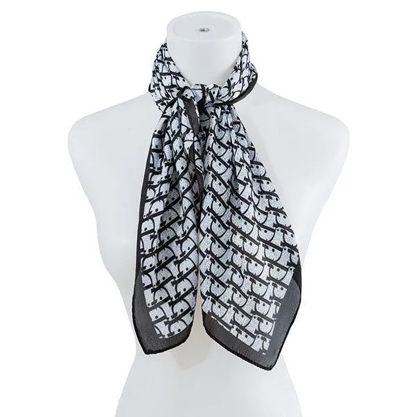 Multi Use Pattern Design Silk Scarf