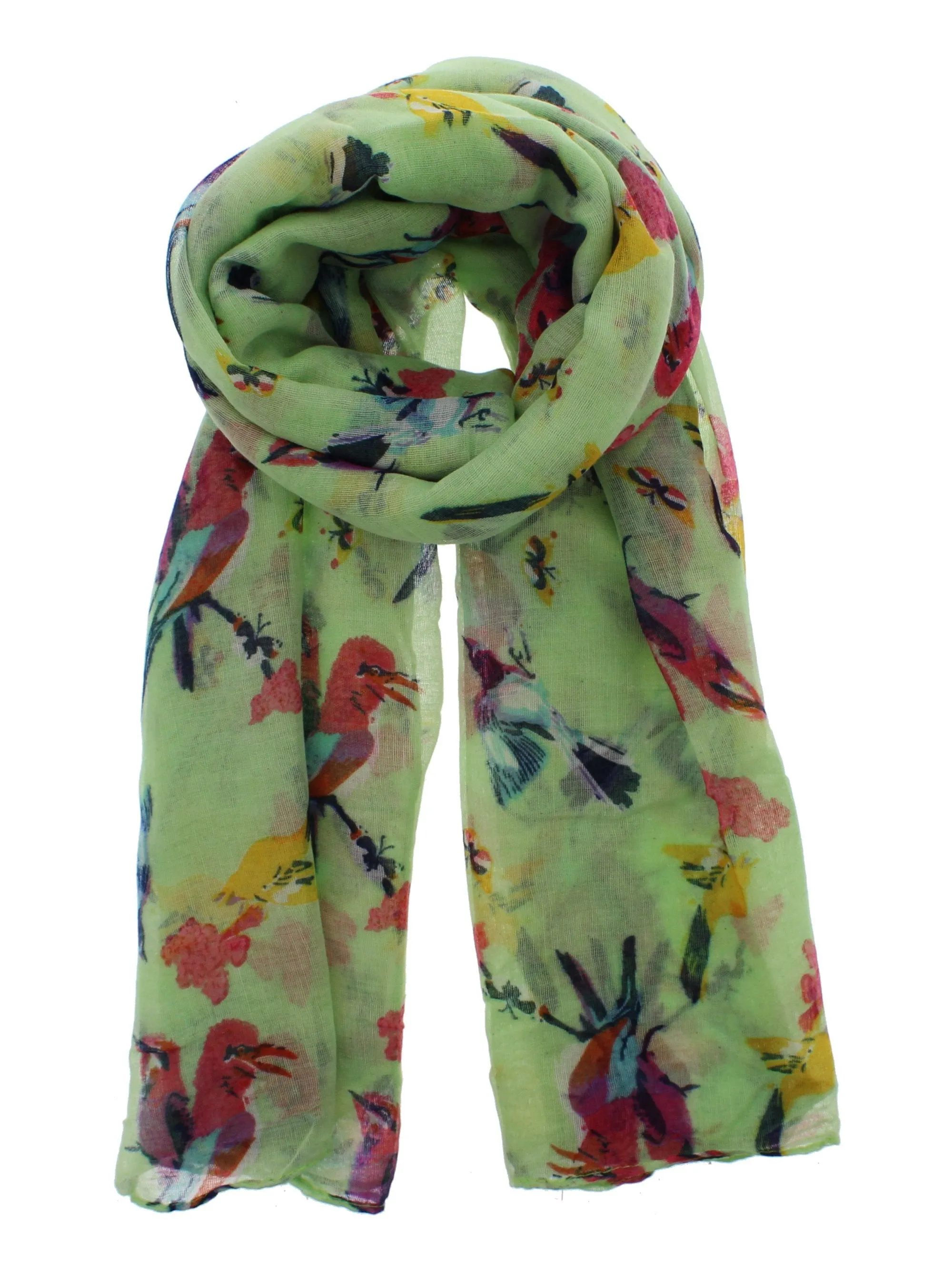 Multicolour Bird on Scarf