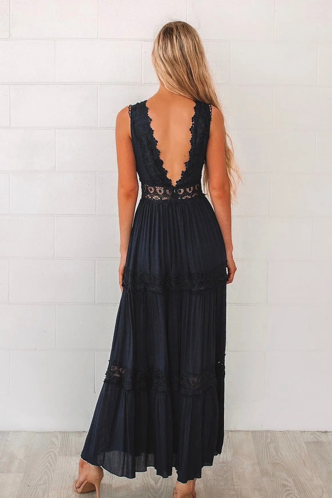 Navy Fawn Maxi Dress