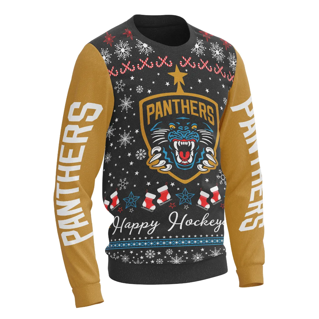 Nottingham Panthers Christmas Jumper Happy Hockeydays