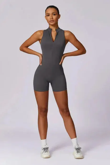 Nyx – High-neck zip – Dynamic gym romper