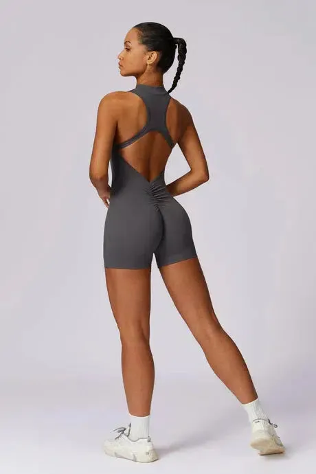 Nyx – High-neck zip – Dynamic gym romper