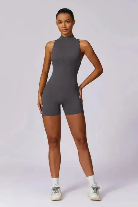 Nyx – High-neck zip – Dynamic gym romper