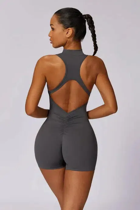 Nyx – High-neck zip – Dynamic gym romper