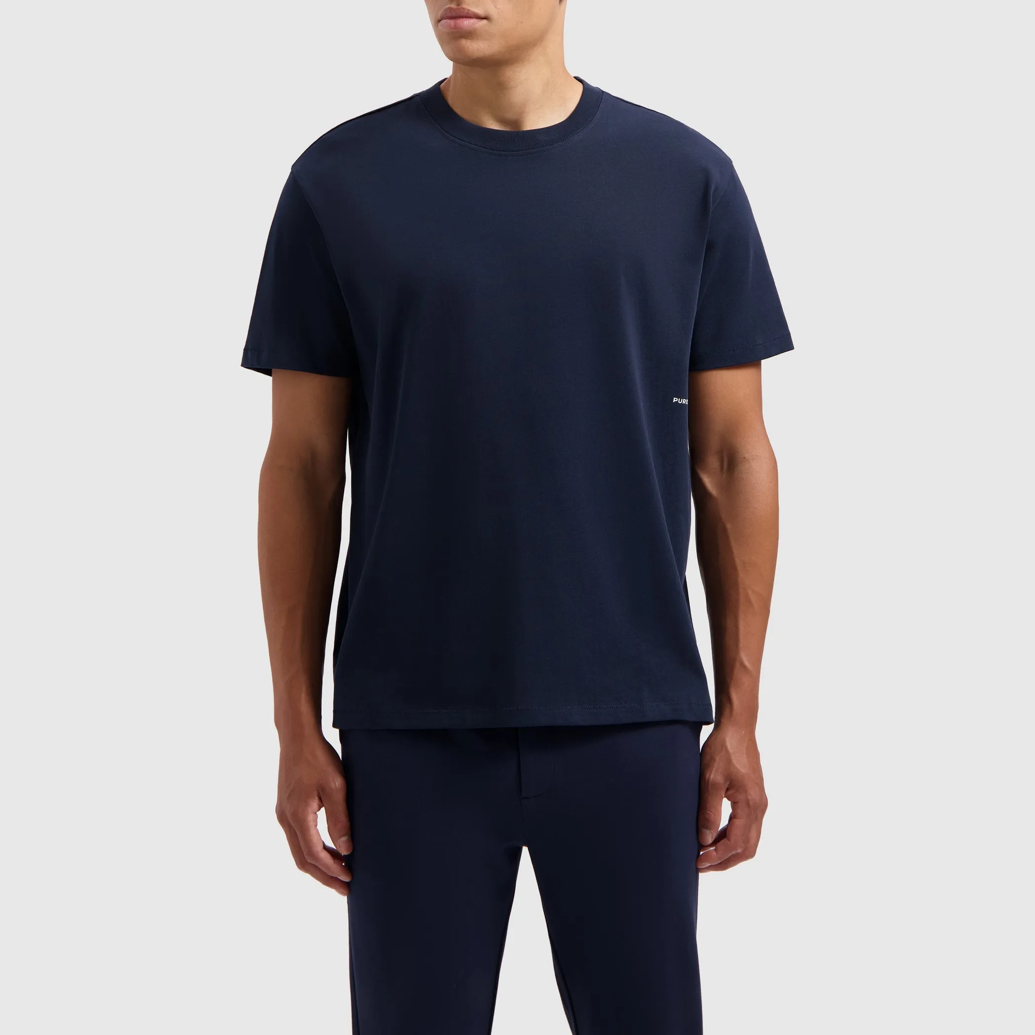 Organic Sideline Wordmark T-shirt | Navy