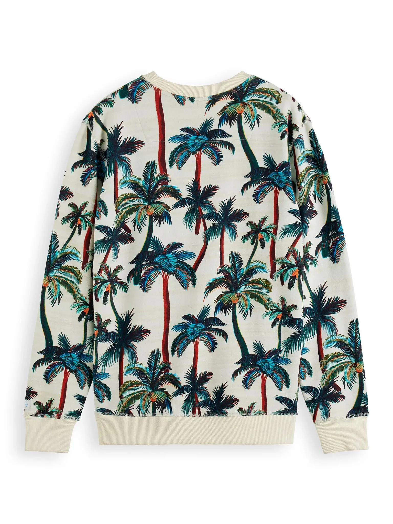 Printed Tree Cream Sweat Shirt - S1716695732