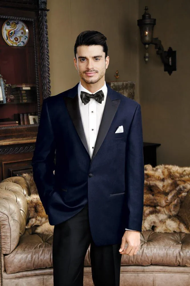 "Liam" Navy Velvet Jacket (Separates)