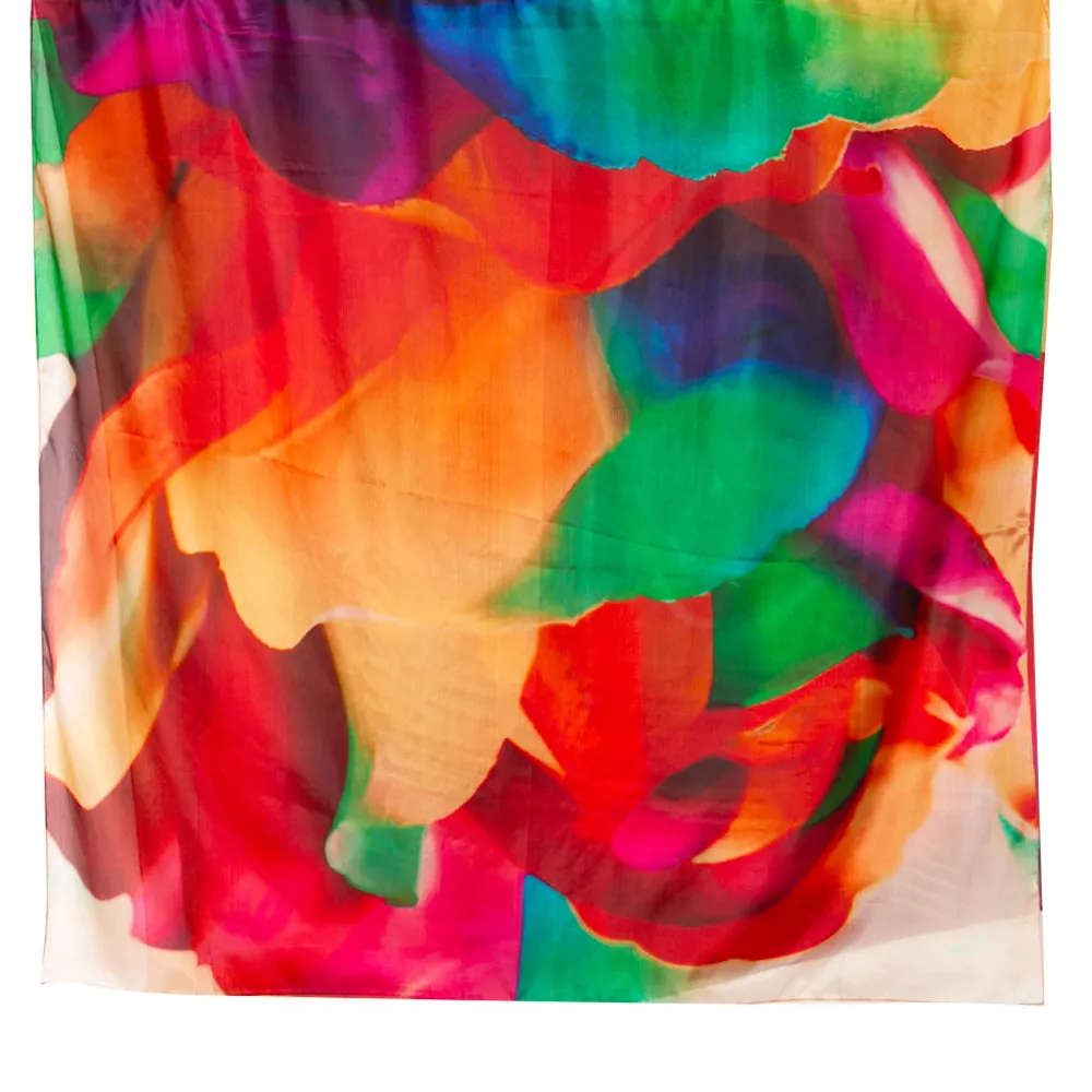 Rainbow Layers Silk Scarf