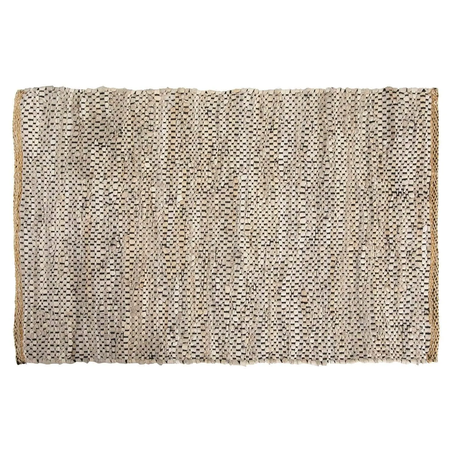 Recycled Leather Carpet Mat - Sand or Grey - 60 x 90cm