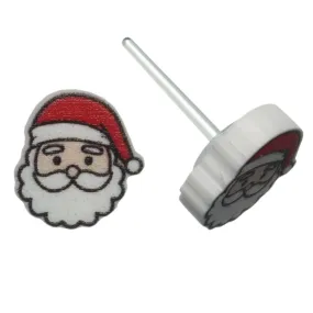 Santa Studs Hypoallergenic Earrings for Sensitive Ears Made with Plastic Posts