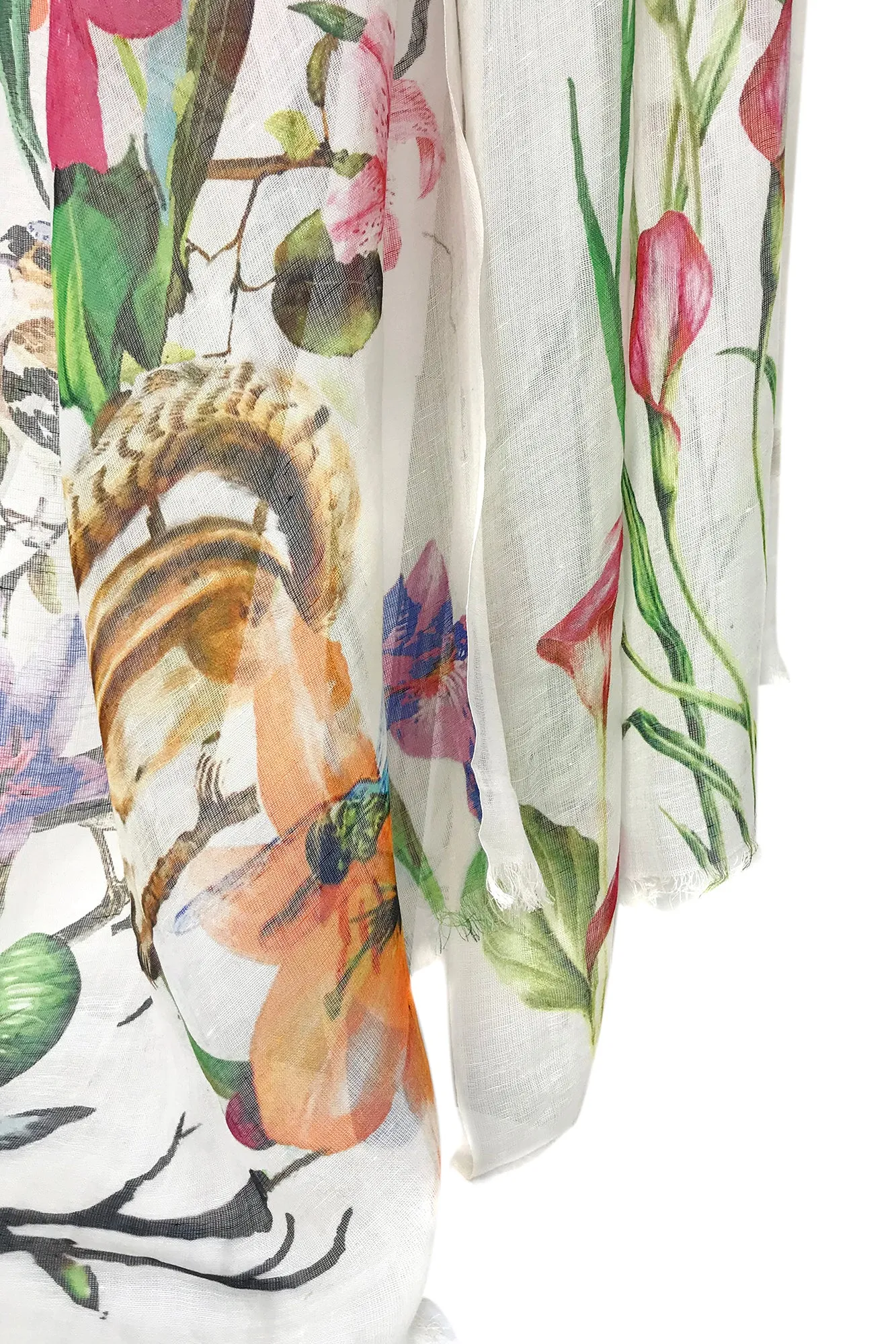 Silk Linen - Colors of a meadow Scarf