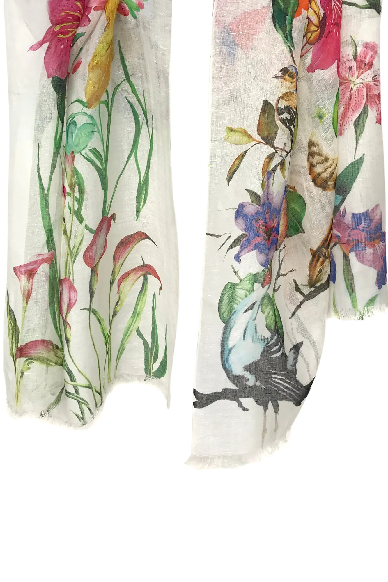 Silk Linen - Colors of a meadow Scarf