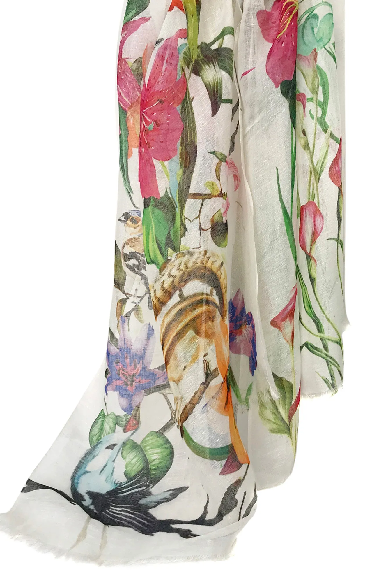 Silk Linen - Colors of a meadow Scarf