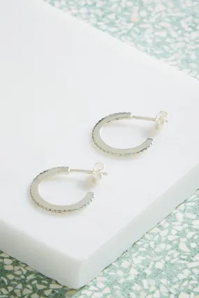 Silver Solar Hoops