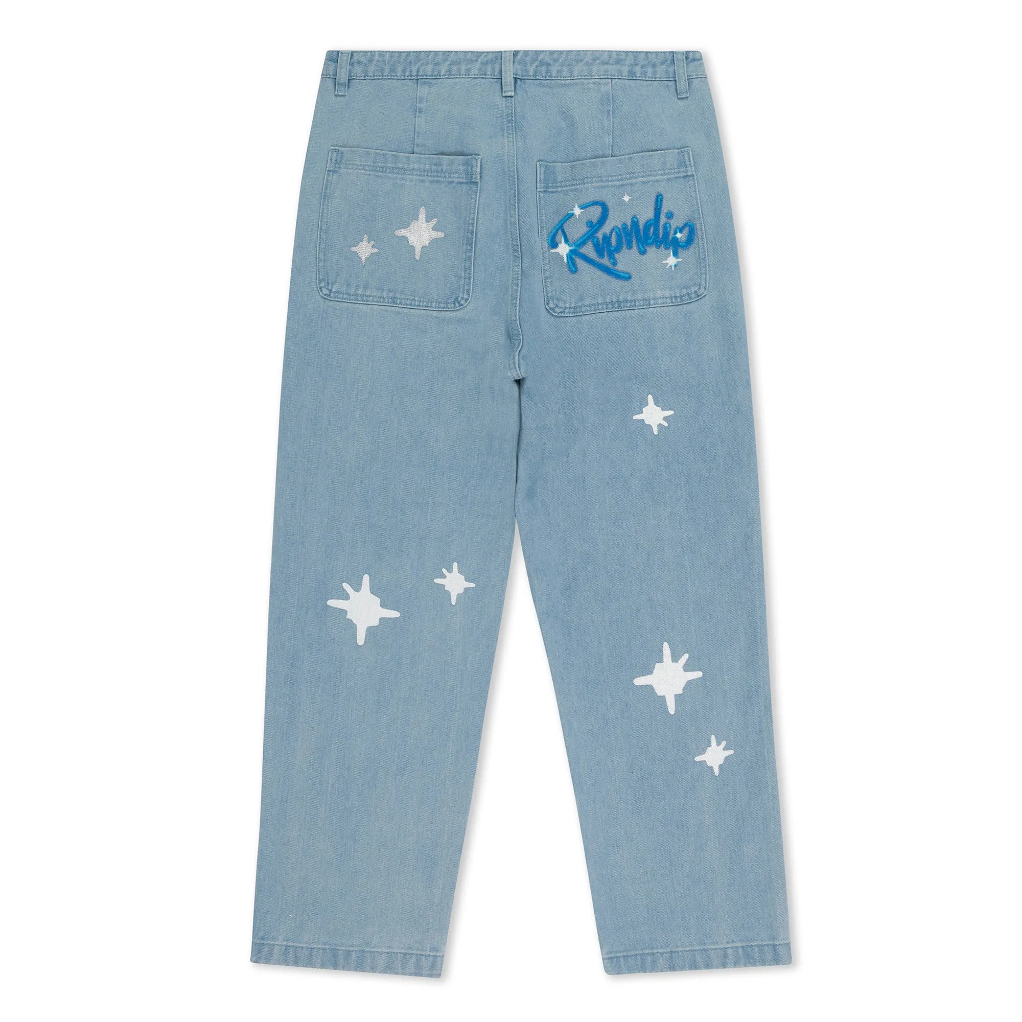 Sprinkles Wide Leg Denim Pants (Medium Wash)