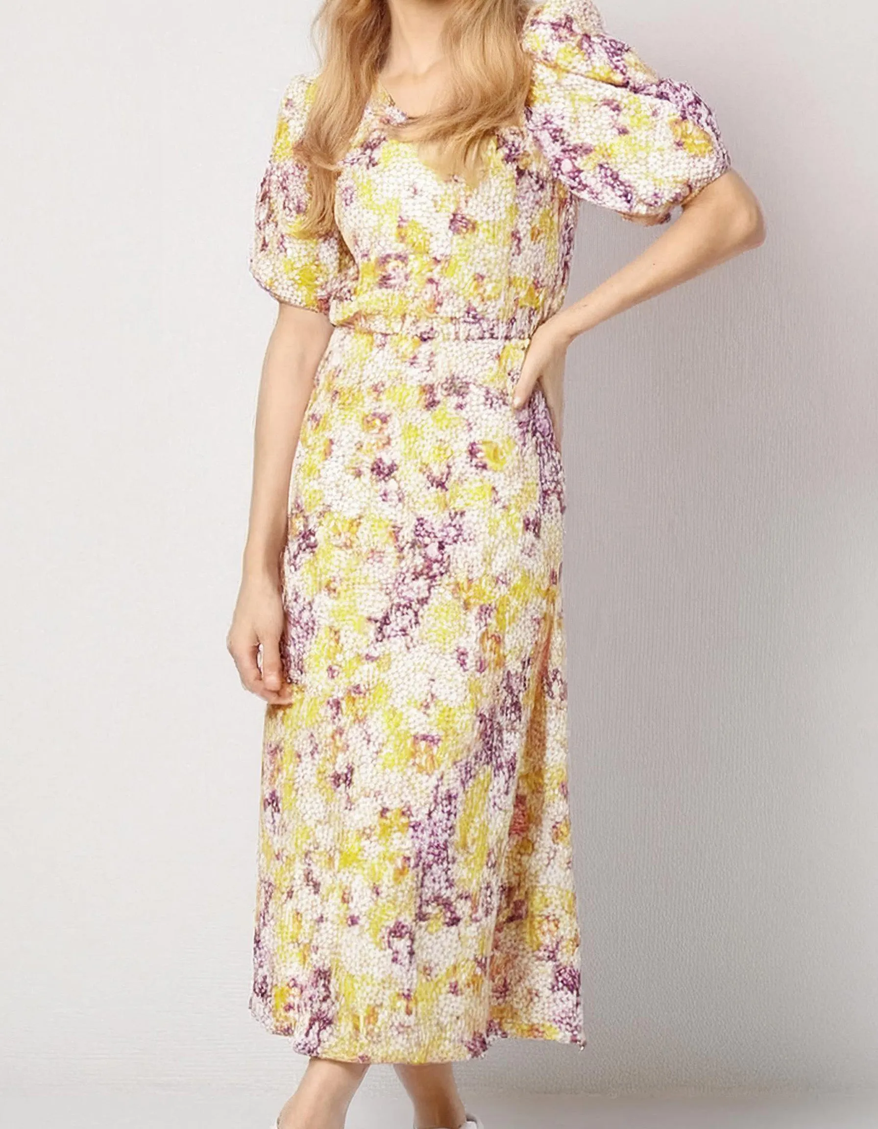 Sunny Floral Maxi Midi Dress