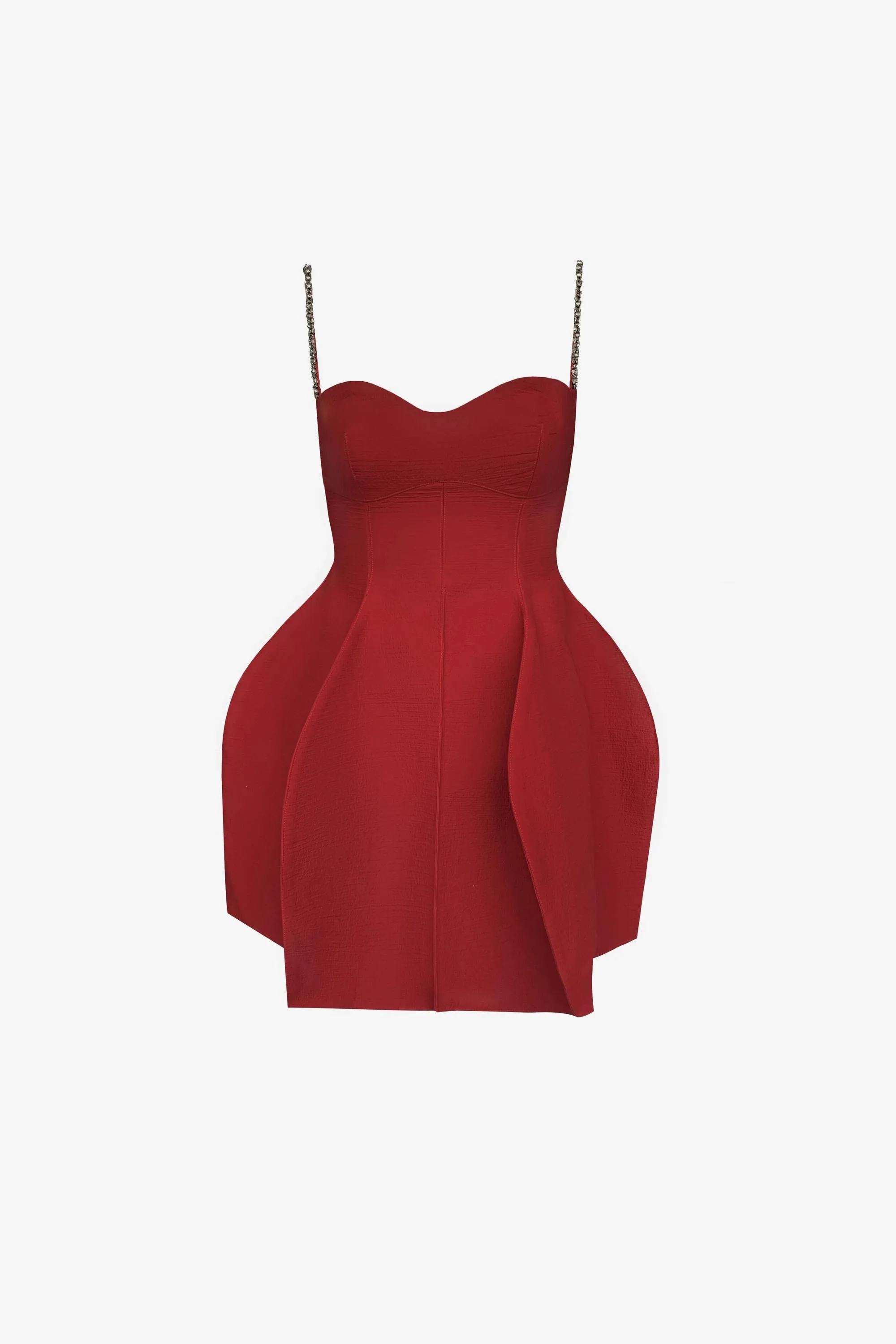 Sweat heart neck cocoon structured cocktail skater princess dress-soline