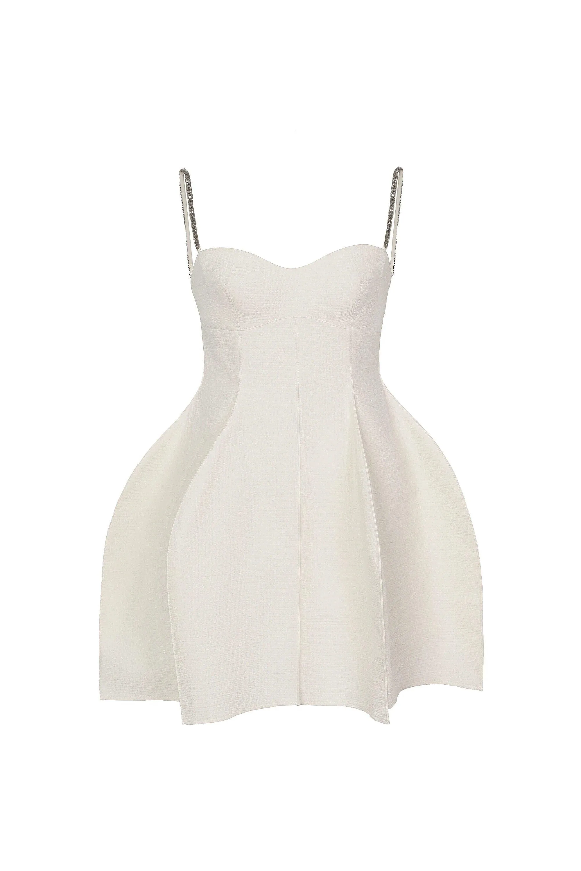 Sweat heart neck cocoon structured cocktail skater princess dress-soline