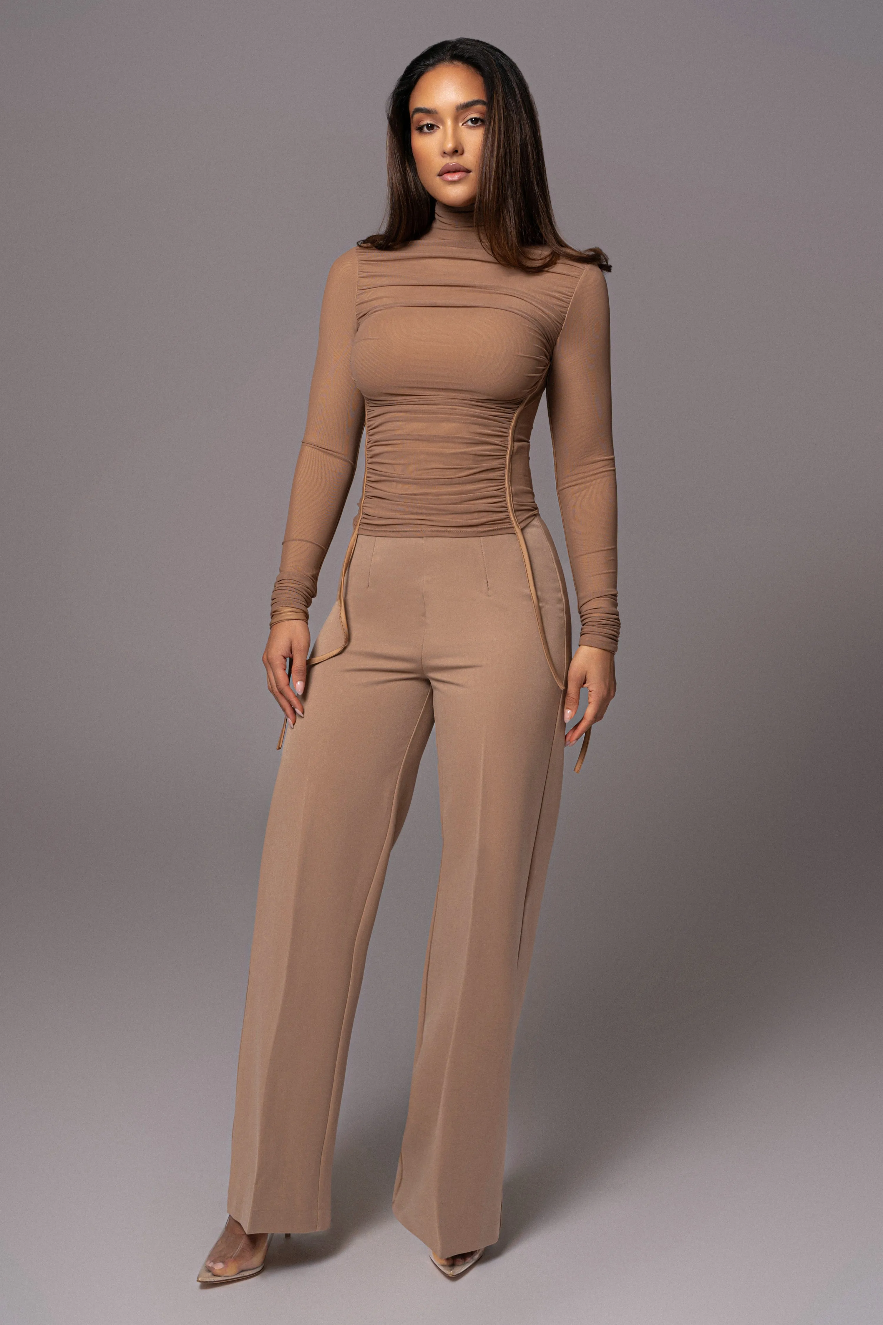 Tan Novena Woven Pants