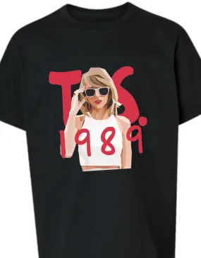 Taylor Swift 1989 Eras Tour - Youth T-Shirt [Pink or Black]