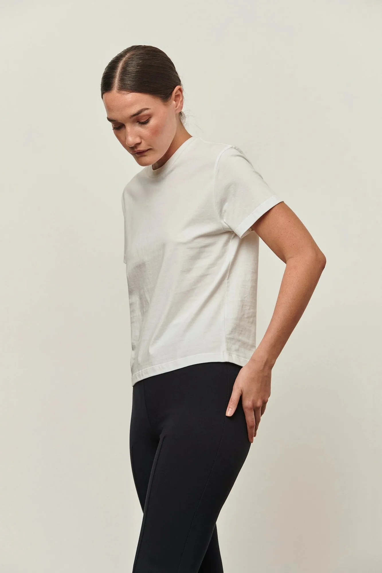 The Aiton - White Organic Cotton Box Tee Minimalist Sustainable Fashion